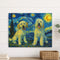 Custom pet canvas van gogh painting style 11X14 HORIZONTAL