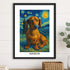Custom pet portrait van gogh painting style 12X16 BLACK
