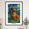 Custom pet portrait van gogh painting style 20x28 BLACK