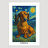 Custom pet portrait van gogh painting style 20x28 POSTER