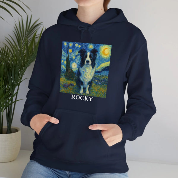 Custom pet hoodie for women pet painting syle navy
