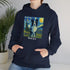 Custom pet hoodie for women pet painting syle navy