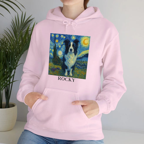 Custom pet hoodie for women pet painting syle pink