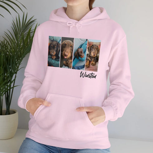 Custom pet hoodie for women pet picture pink