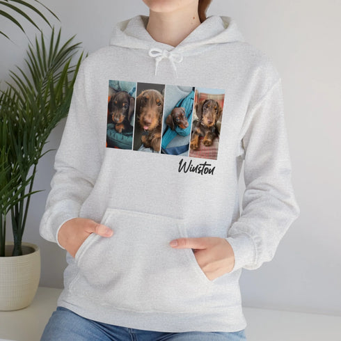 Custom pet hoodie for women pet picture white