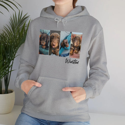 Custom pet hoodie for women pet picture gray