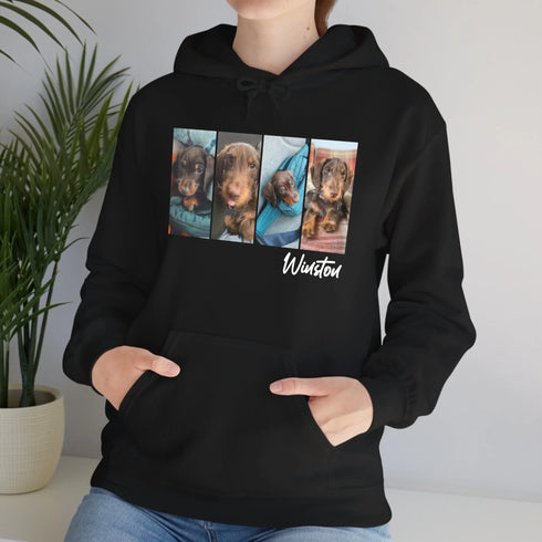 Custom pet hoodie for women pet picture black