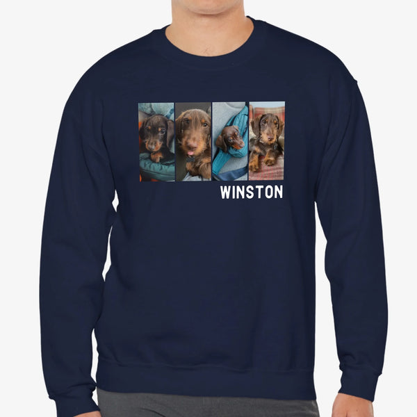 Custom Pet Sweatshirt Men - NAVY