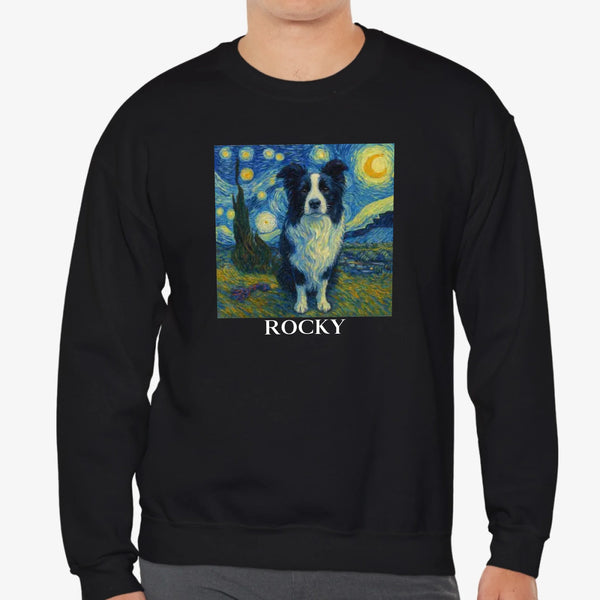 Custom Petsweatshirts for men painting style black