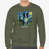 Custom Petsweatshirts for men painting style green