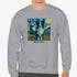 Custom Petsweatshirts for men painting style grey