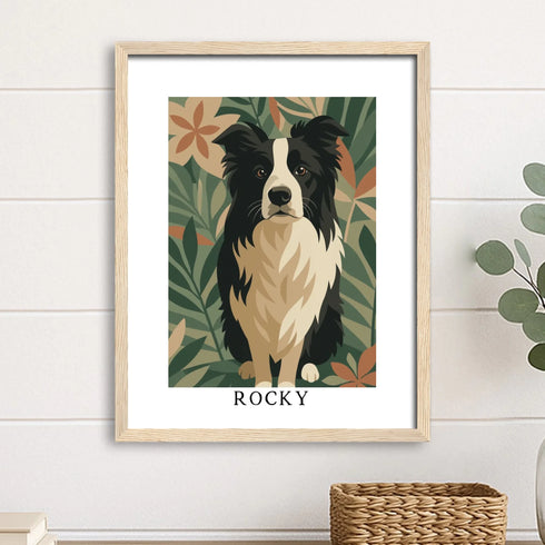 Custom Pet Portrait 11X14 WOOD frame