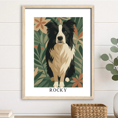 Custom Pet Portrait 12X16 WOOD frame