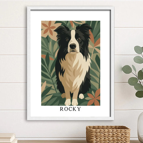 Custom Pet Portrait 12X16 WHTE frame