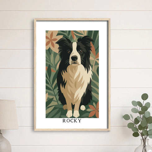 Custom Pet Portrait 16X24 WOOD frame