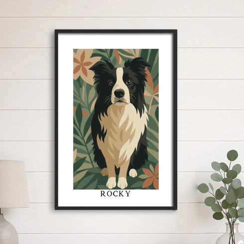 Custom Pet Portrait 16X24 BLACK frame