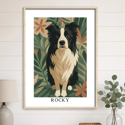 Custom Pet Portrait 20x28 wood frame