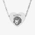 CUSTOM PET NECKLACE heart silver
