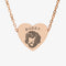 CUSTOM PET NECKLACE heart ROSE GOLD