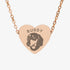 CUSTOM PET NECKLACE heart ROSE GOLD