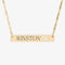 CUSTOM PET NECKLACE paw bar gold