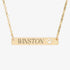 CUSTOM PET NECKLACE paw bar gold