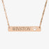 CUSTOM PET NECKLACE paw bar rose gold