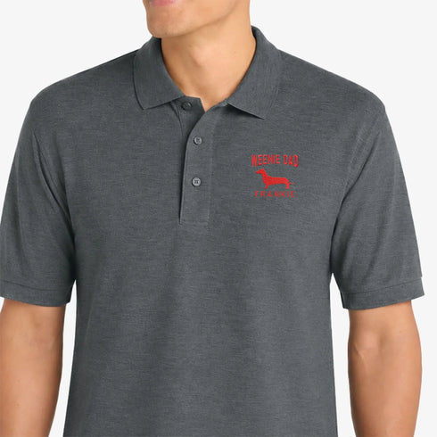 Custom Pet Shirt for Men Polo Embroidery - Navy