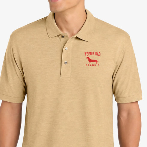 Custom Pet Shirt for Men Polo Embroidery - Navy