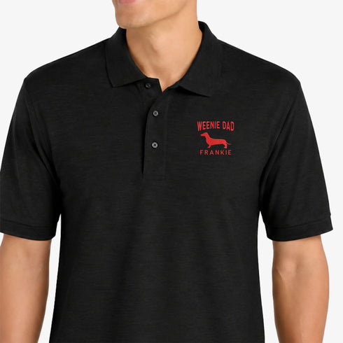 Custom Pet Shirt for Men Polo Embroidery - Navy
