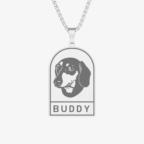 CUSTOM PET NECKLACE arch silver