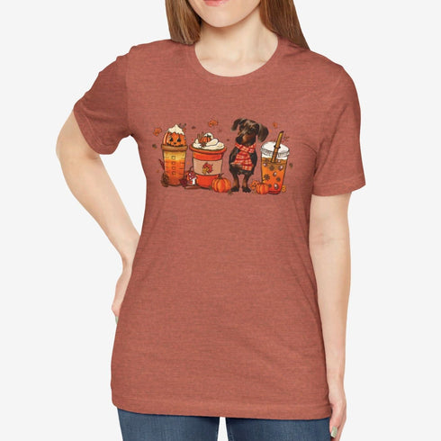 Dachshund T- Shirt for Women - Dachshund Autumn Shirt