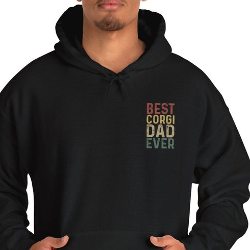 Corgi Mens Hoodie - Best Corgi Dad - Corgi Gift
