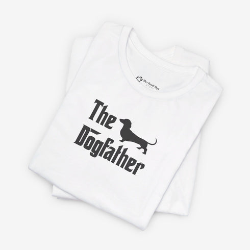 Dachshund Dad T- Shirt for Men - The Dogfather Shirt - Wiener Dog Shirt for Men