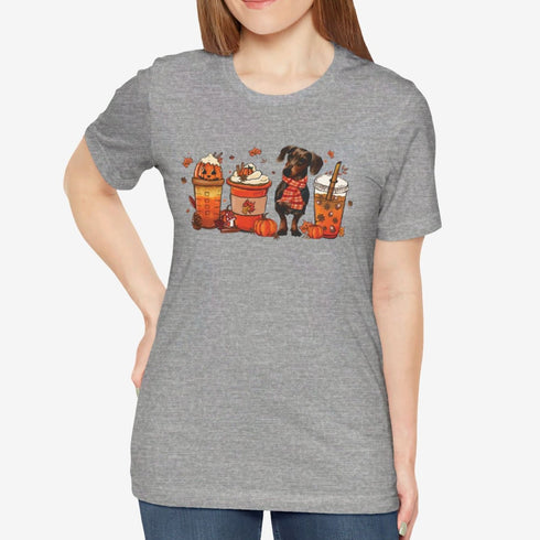 Dachshund T- Shirt for Women - Dachshund Autumn Shirt