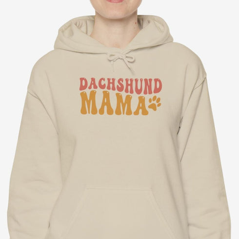 Dachshund Hoodie - Retro Dachshund Mom Hoodie - Dachshund Gift