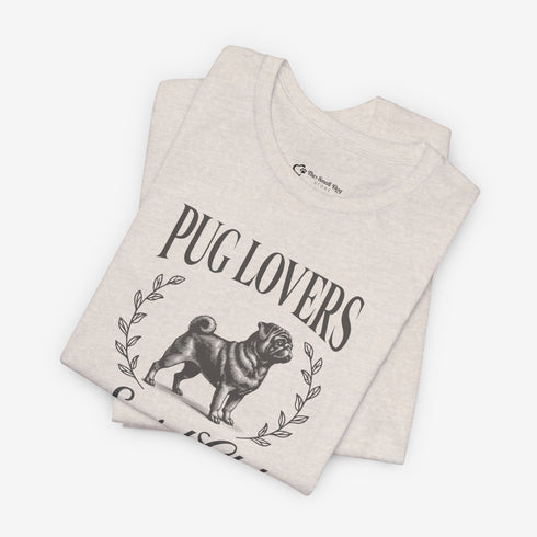 Black Pug Shirt for Women - Pug Lovers Club Tee