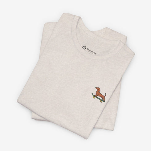 Dachshund Skateboard Tee - Dachshund T- Shirt for Women