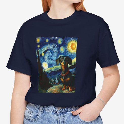Dachshund Tee for Women - Dachshund Van Gogh T- Shirt