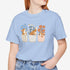 corgi t shirt for women. Color baby blue
