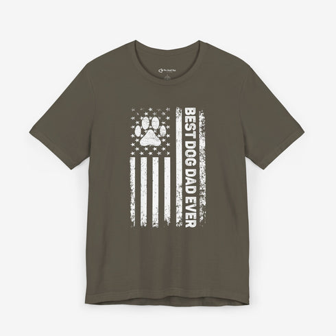 American Flag Dog Dad Tee - Dog Dad Gift