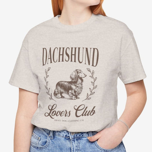 Longhaired Dachshund Tee for Women - Dachshund Lovers Club Shirt