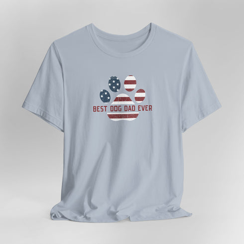 American Flag Dog Dad T Shirt - Dog Dad Gift