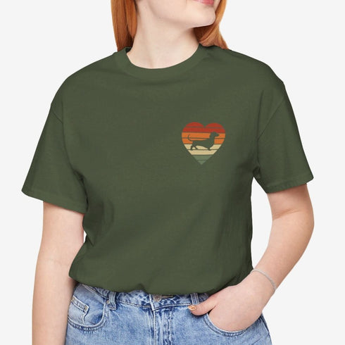 Dachshund Retro Shirt for Women - Dachshund Love Tee