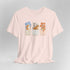 corgi t shirt for women. Color soft pink