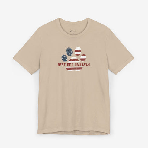 American Flag Dog Dad T Shirt - Dog Dad Gift
