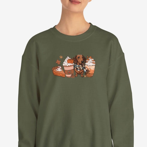 Dachshund Autumn Sweatshirt for Women - Wiener Dog Sweatshirt