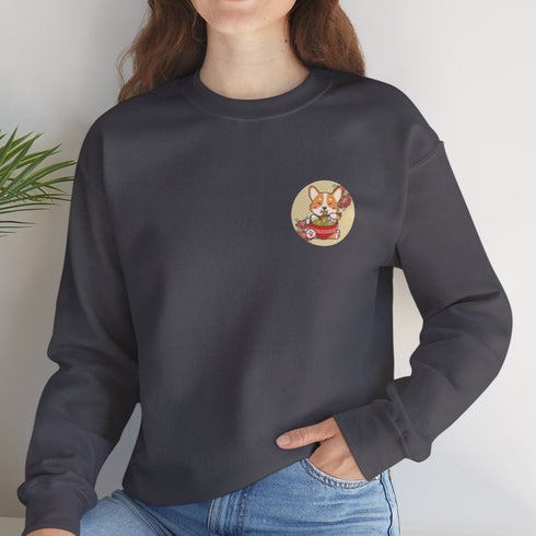 Corgi Sweatshirt for Women - Cute Kawaii Corgi Crew Sweatshirt