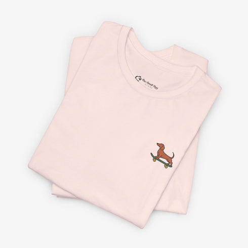 Dachshund Skateboard Tee - Dachshund T- Shirt for Women