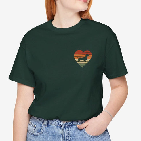 Dachshund Retro Shirt for Women - Dachshund Love Tee